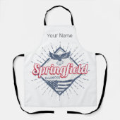 スプリングフィールドシティイリノイ統一された州レトロUSA エプロン (正面)