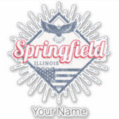スプリングフィールドシティイリノイ統一された州レトロUSA シール (正面)