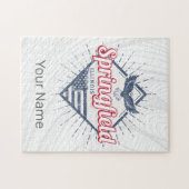 スプリングフィールドシティイリノイ統一された州レトロUSA ジグソーパズル (横)