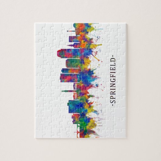 スプリングフィールドマサチューセッツのスカイライン ジグソーパズル (縦)