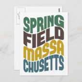 スプリングフィールドマサチューセッツレトロウェーブ ポストカード (正面/裏面)