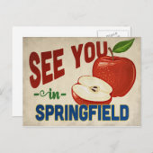 スプリングフィールドミズーリアップルヴィンテージトラベル ポストカード (正面/裏面)