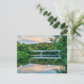 スプリングフィールド湖の夕べの静けさに感謝 ポストカード (スタンド正面)