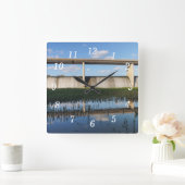 スプリングフィールド湖ミズーリダムウォールクロック スクエア壁時計 (ホーム)