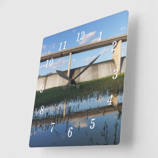 スプリングフィールド湖ミズーリダムウォールクロック スクエア壁時計 (傾斜)
