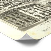 スプリングフィールド質量1875アンティークパノラママップ ポスター (角)