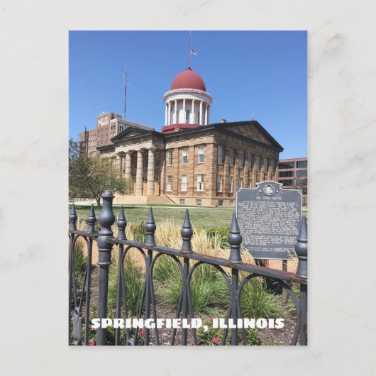 スプリングフィールド,イリノイ州オールド州キャピトル ポストカード (正面)