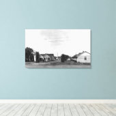 スプリングフィールド、ORサットンモーテルon McKenzie Highway キャンバスプリント (インサイチュ (ウッドフロア))