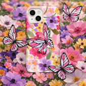 スプリングブルーム蝶デザイン  iPhoneケース