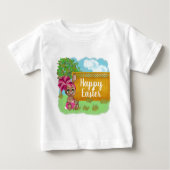 スプリングブレイクおもしろいビキニバニー ベビーTシャツ (正面)