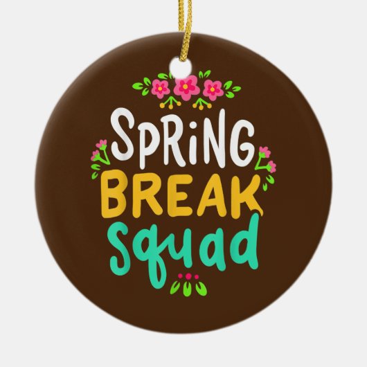スプリングブレーク先生学生サマーホリデイビーチ セラミックオーナメント (正面)