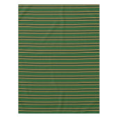 スプリングボックグリーンと金ゴールドキャンディストライプー テーブルクロス (正面)