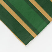 スプリングボックグリーンと金ゴールドキャンディストライプー フリースブランケット (角)