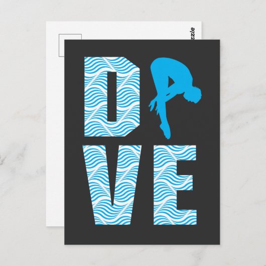 スプリングボードダイビングギフトダイバープラットフォームスプリングボード ポストカード (正面/裏面)