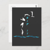 スプリングボードダイビングジャンププラットフォームスポーツ ポストカード (正面/裏面)
