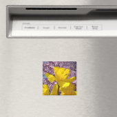 スプリングマグネット 黄色い水仙 ピンクの木の花 マグネット (インサイチュ (食洗機))