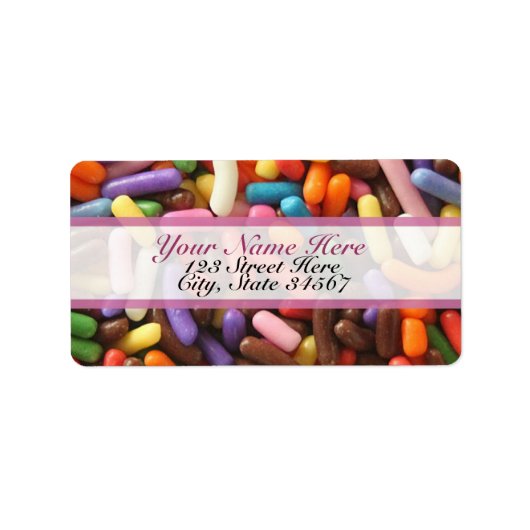 スプリングレスレインボー住所 シール (正面)