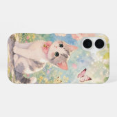 スプリング子猫蝶々スマホケース iPhone 16ケース (裏面横)