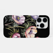 スプリング アネモネ 水彩画風 スマホケース iPhoneケース (裏面横)
