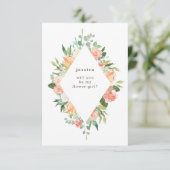 スプリング ウォーターカラー フローラル ダイヤモンド フラワー ガール 招待状 (スタンド正面)