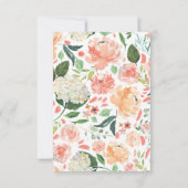 スプリング ウォーターカラー フローラル ダイヤモンド フラワー ガール 招待状 (裏面)