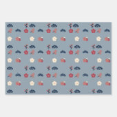 スプリング フローラル ボホ ボタニカル ラッピングペーパーシート (正面3)