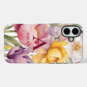 スプリング フローラル モノグラム Case-Mate iPhoneケース (裏面 (横))