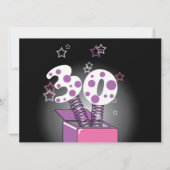 スプリング・ボックス 30歳の誕生日パーティー - ピンクとパープル 招待状 (裏面)