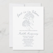 スプリング ラインアート アジサイ 招待状 (正面)