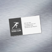 スプリンター |スポーツトレーナー（カーボンパターン） マグネット名刺 (インサイチュ)