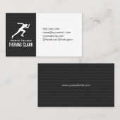 スプリンター |スポーツトレーナー(カーボンパターン) 名刺 (正面/裏面)