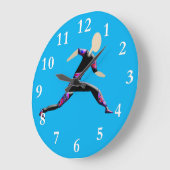 スプリントのランナーの柱時計 ラージ壁時計 (傾斜)