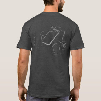 スプリントカー 01 チャコールバックのグレイズデザイン Tシャツ