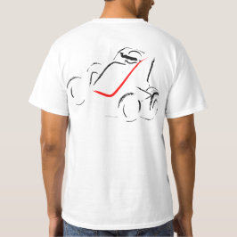 スプリントカー 01 ブラック&レッド バック Tシャツ