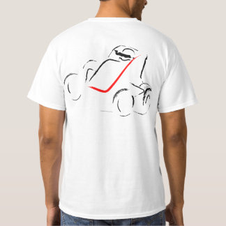 スプリントカー 01 ブラック&レッド バック Tシャツ