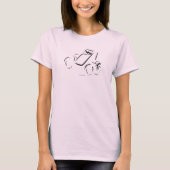 スプリントカー 01 ブラック on ピンク tシャツ (正面)
