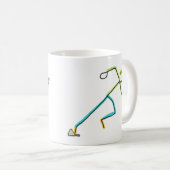 スプリントスティックマン コーヒーマグカップ (正面右)