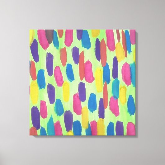 スプリント緑ブラシストローク抽象芸術キャンバス印刷 キャンバスプリント (正面)