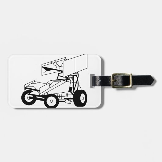 スプリント車の輪郭 ラゲッジタグ (正面横)