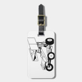 スプリント車の輪郭 ラゲッジタグ (正面縦)