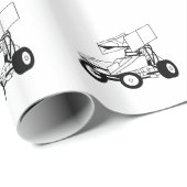 スプリント車の輪郭 ラッピングペーパー (ロールコーナー)