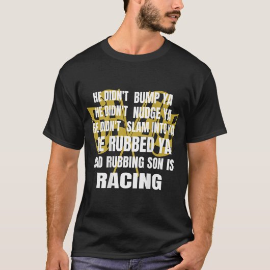 スプリント車レーシングおもしろいレース引用文ダートトラックラシ Tシャツ (正面)