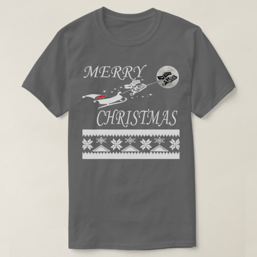 スプリント車レーシングクリスマスダートラック車ギフト Tシャツ (デザイン正面)