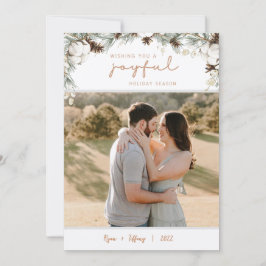 スプリース＆パインコーン 楽しいホリデー クリスマスカード 招待状