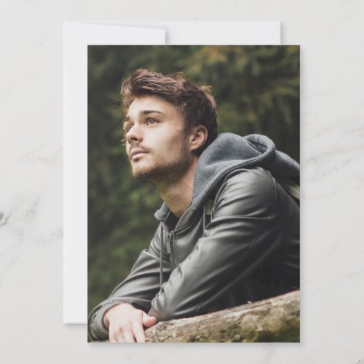 スプリームヴィンテージフォト卒業パーティー招待状 招待状 (裏面)