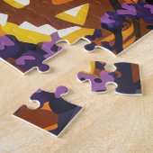 スプリ不気味ンガースパニエル犬ハロウィーンウィッチパンプキン ジグソーパズル (側面)