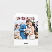 スプルスポイントインブーズベイハーバーマップ結婚ズ サンキューカード (裏面)