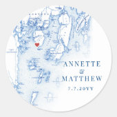 スプルスポイントメインマップブエレガントルー結婚式の引き出物 ラウンドシール (正面)