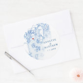 スプルスポイントメインマップブエレガントルー結婚式の引き出物 ラウンドシール (封筒)