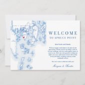 スプルスポイントメイン結婚マップのウェルカム日程 サンキューカード (正面)